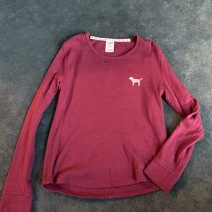 Victoria secret Long sleeve maroon shirt